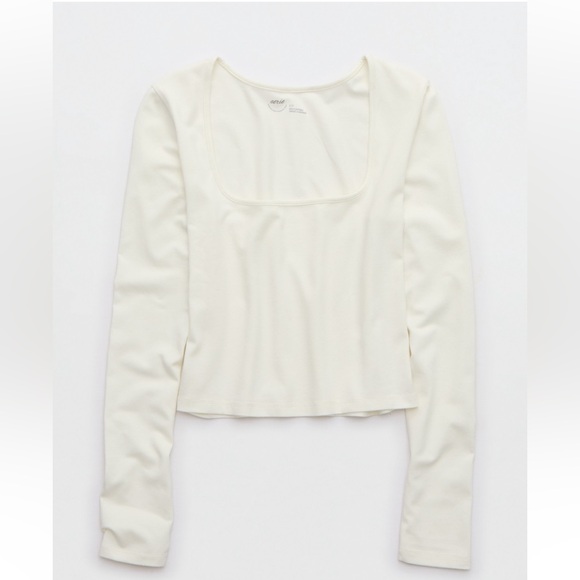 NWOT Aerie Long Sle Crop Top - Picture 3 of 3